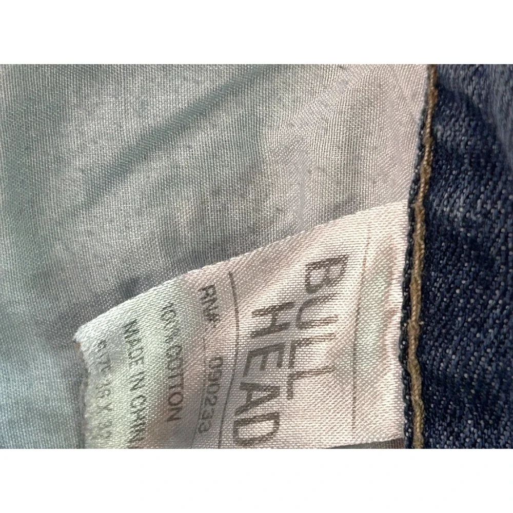 Bullhead Y2K Jeans Mens Sz 38x32 Blue Rincon Straight Whiskered Faded Grunge Guy